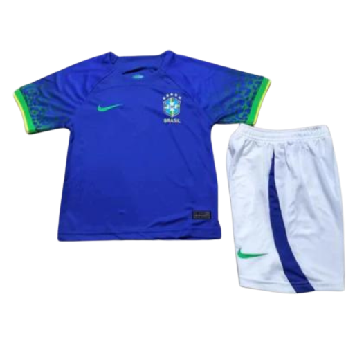 Brazil World Cup 2022 Away Kids Kit