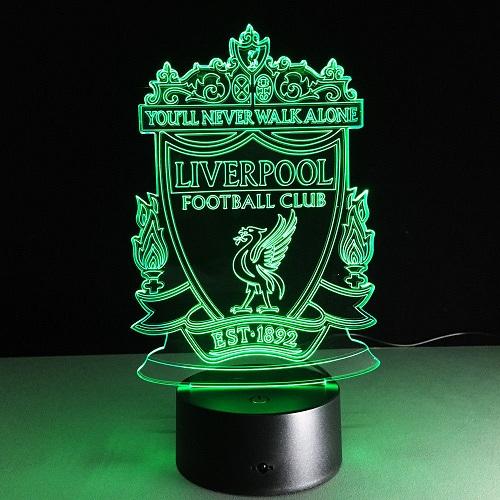 Liverpool 3D Night Light Football Club 7 Color Change LED Table Lamp