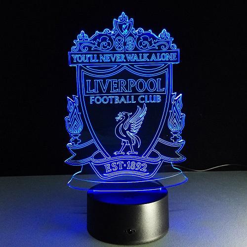 Liverpool 3D Night Light Football Club 7 Color Change LED Table Lamp