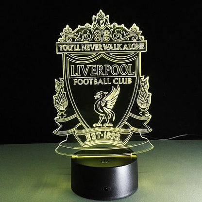 Liverpool 3D Night Light Football Club 7 Color Change LED Table Lamp