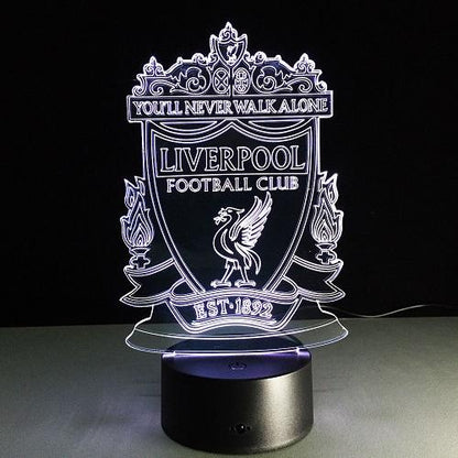 Liverpool 3D Night Light Football Club 7 Color Change LED Table Lamp