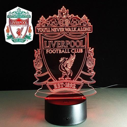 Liverpool 3D Night Light Football Club 7 Color Change LED Table Lamp